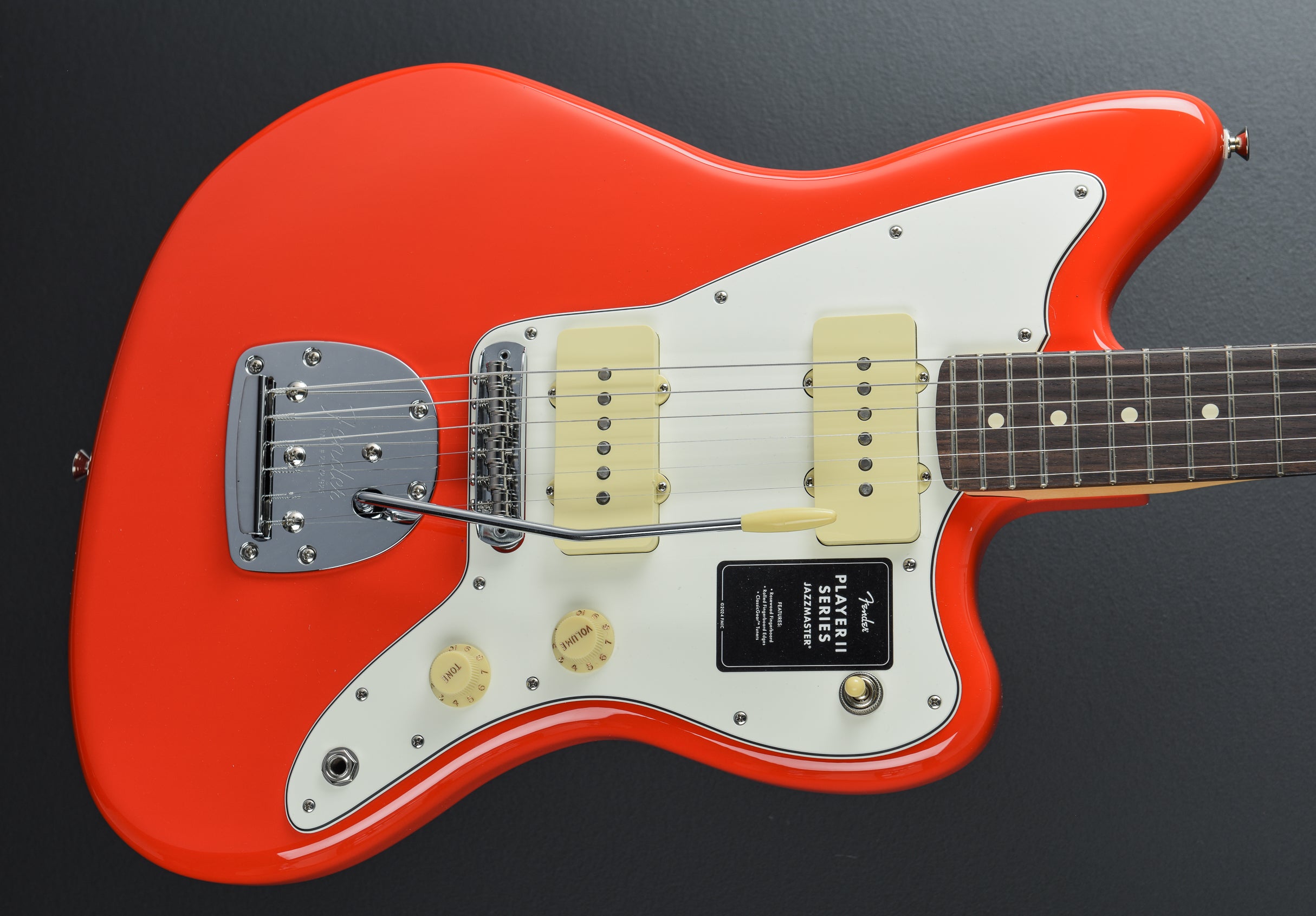 Player II Jazzmaster - Coral Red – Dave's Guitar Shop