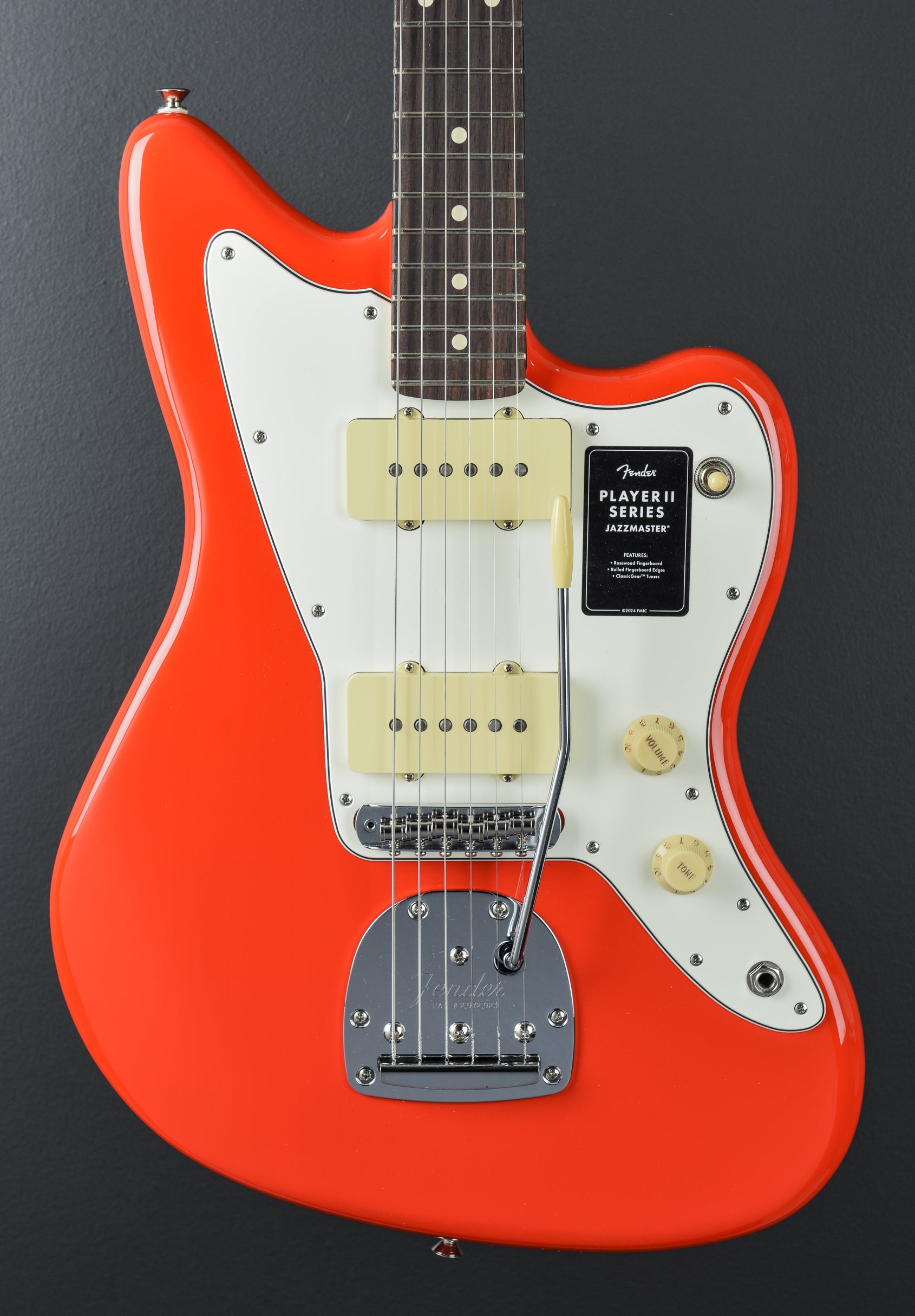 Player II Jazzmaster - Coral Red – Dave's Guitar Shop