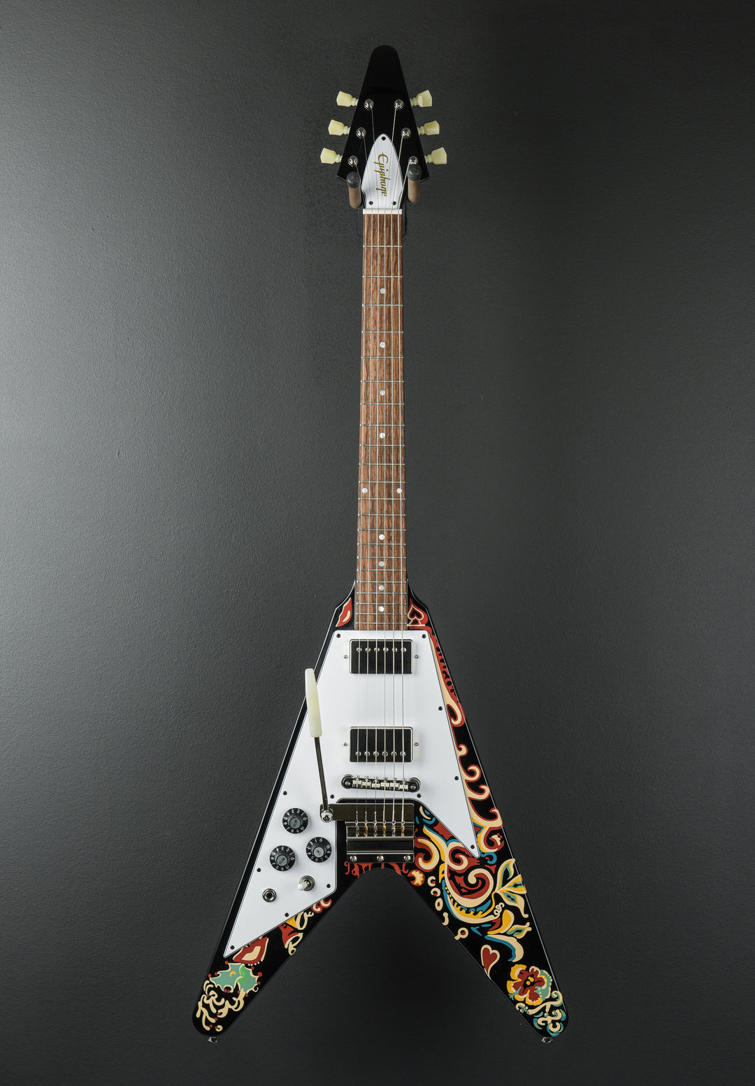 Jimi Hendrix "Love Drops" Flying V Left Handed - Ebony