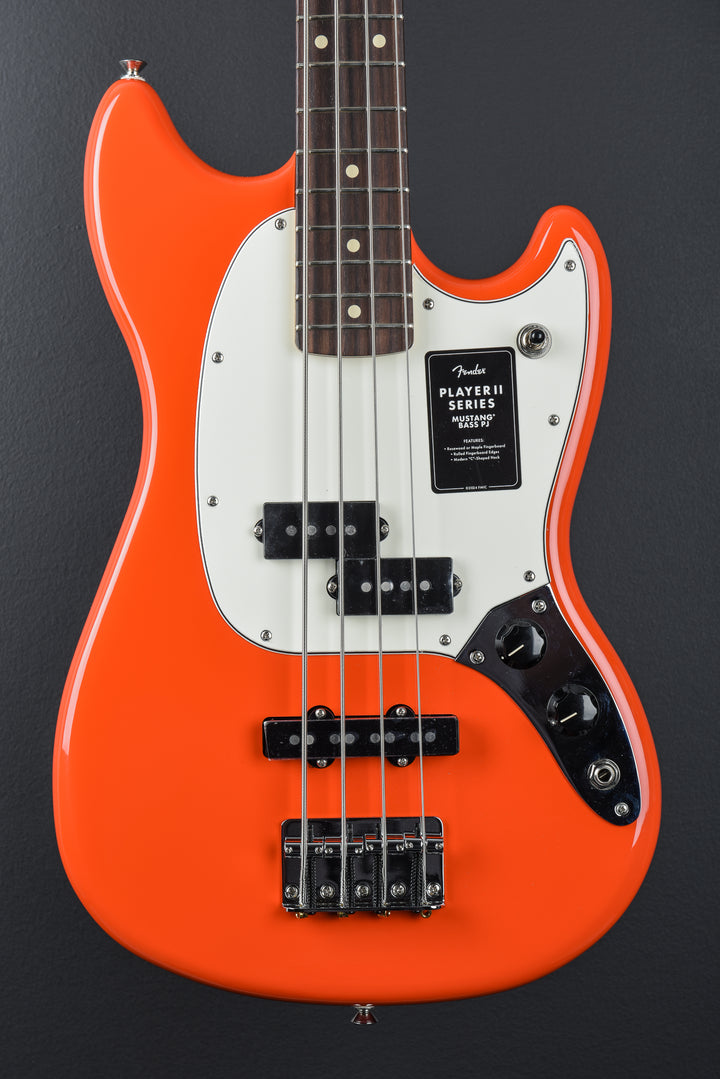 Player II Mustang Bass PJ - Coral Red w/Rosewood