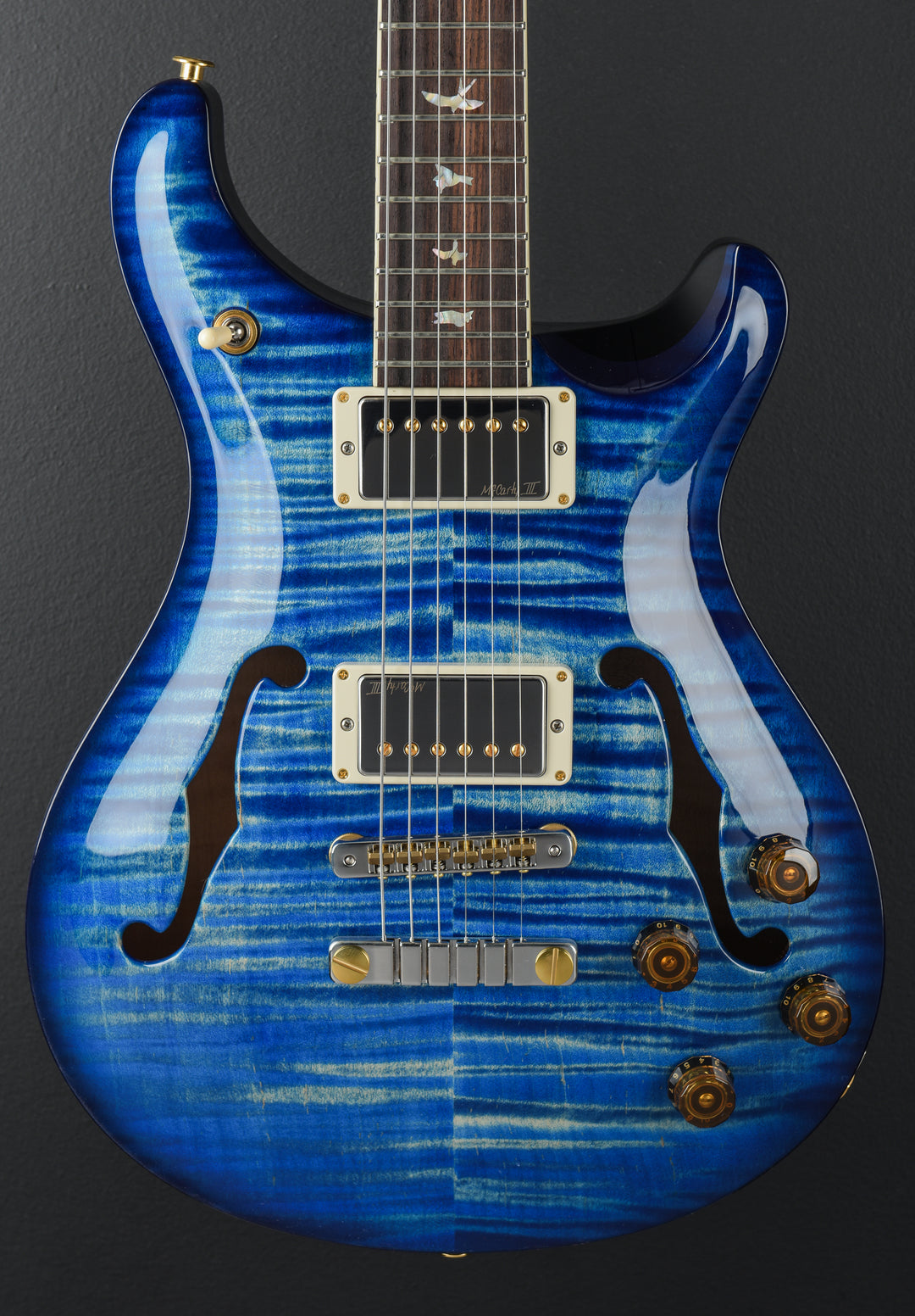 McCarty 594 Hollowbody II 10 Top - Cobalt Blue Wraparound Burst