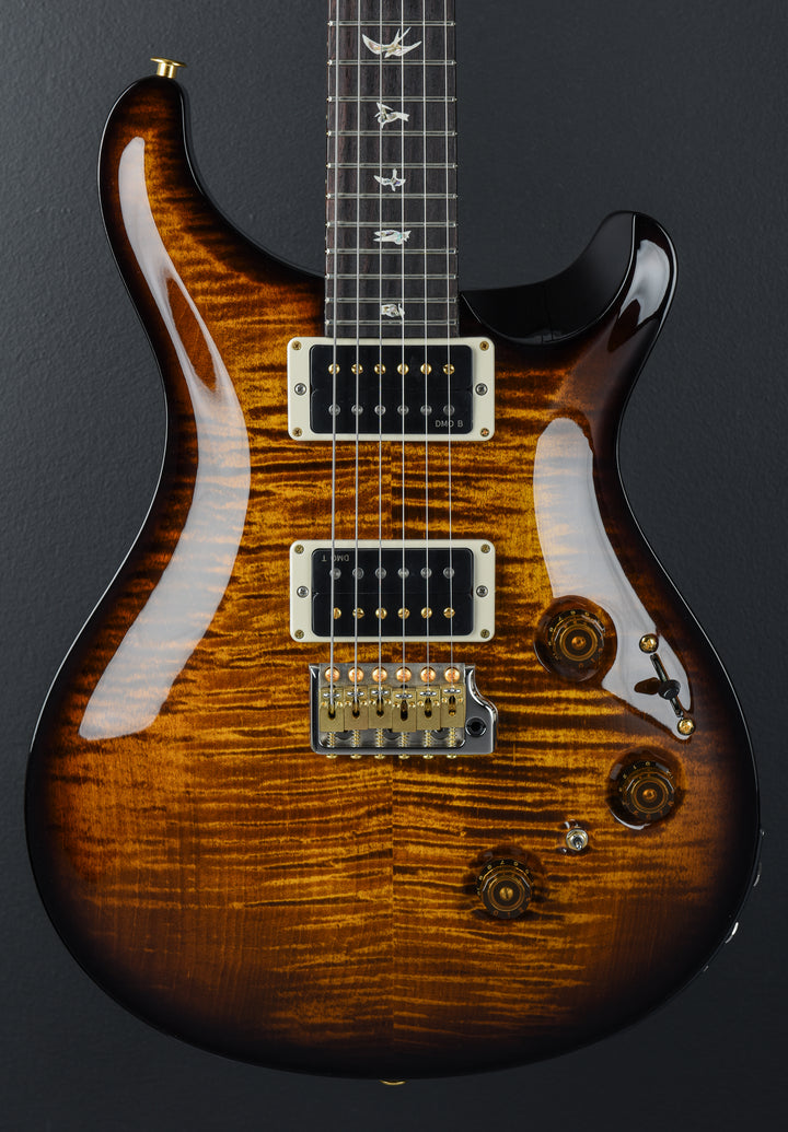 Custom 24 Piezo 10 Top - Black Gold Wraparound Burst