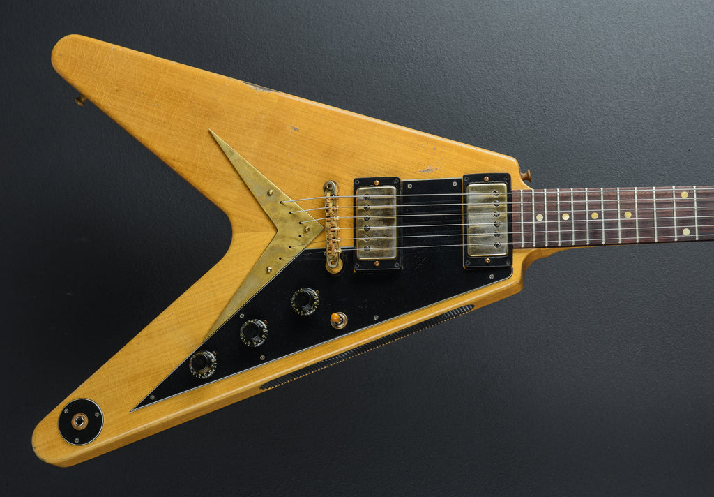 1958 Korina Flying V Reissue (Black Pickguard) Heavy Aged