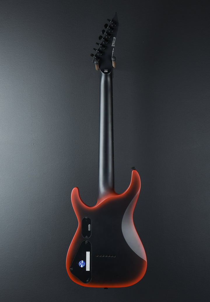 LTD M-7HT Baritone Black Metal - Black Red Burst Satin