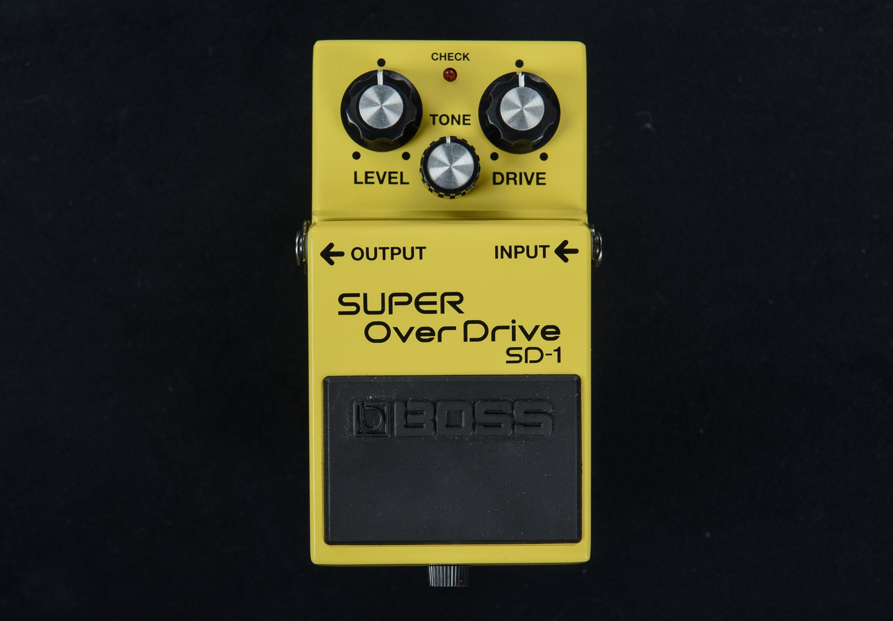 1983 Boss SD-1 Super Overdrive Guitar Effects Pedal Black
