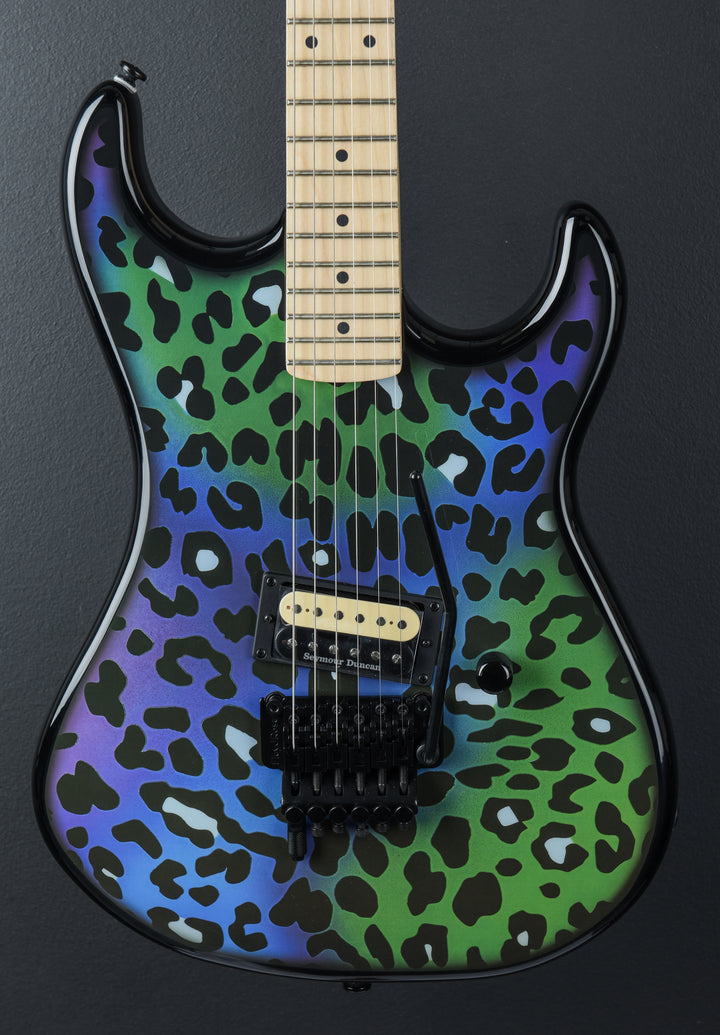 Baretta "Feral Cat" Custom Graphic w/ EVH D-Tuna - Rainbow Leopard