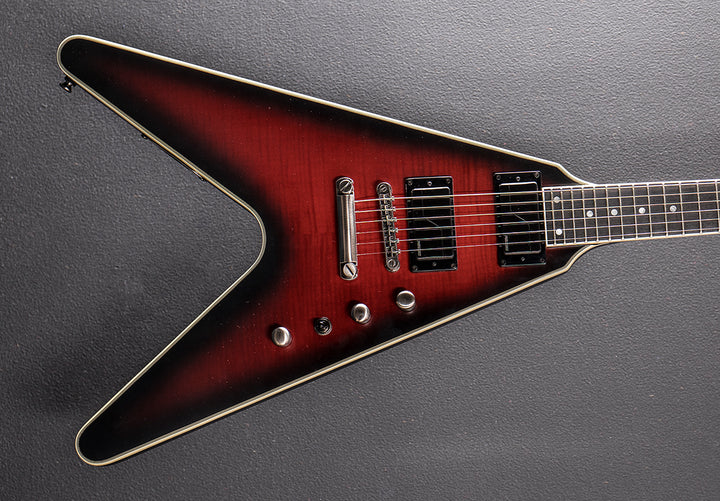 Dave Mustaine Flying V Prophecy - Aged Dark Red Burst