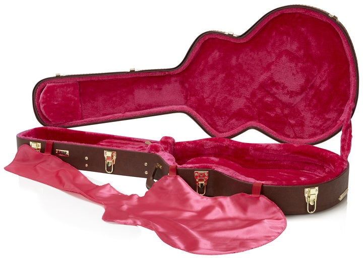 Deluxe Hard-Shell Wood Case for Semi-Hollow 335 Style Guitars