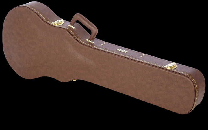 GW-LP-BROWN Deluxe Wood Case for Les Paul and Single Cutaway Electric Guitars