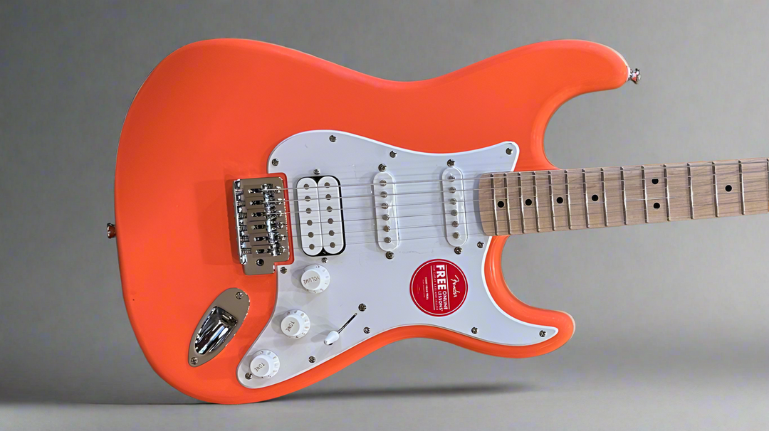 Squier Sonic® Stratocaster® HSS-Tahitian Coral – Dave's Guitar Shop Squier Sonic® Stratocaster® HSS-Tahitian Coral – Dave's Guitar Shop
