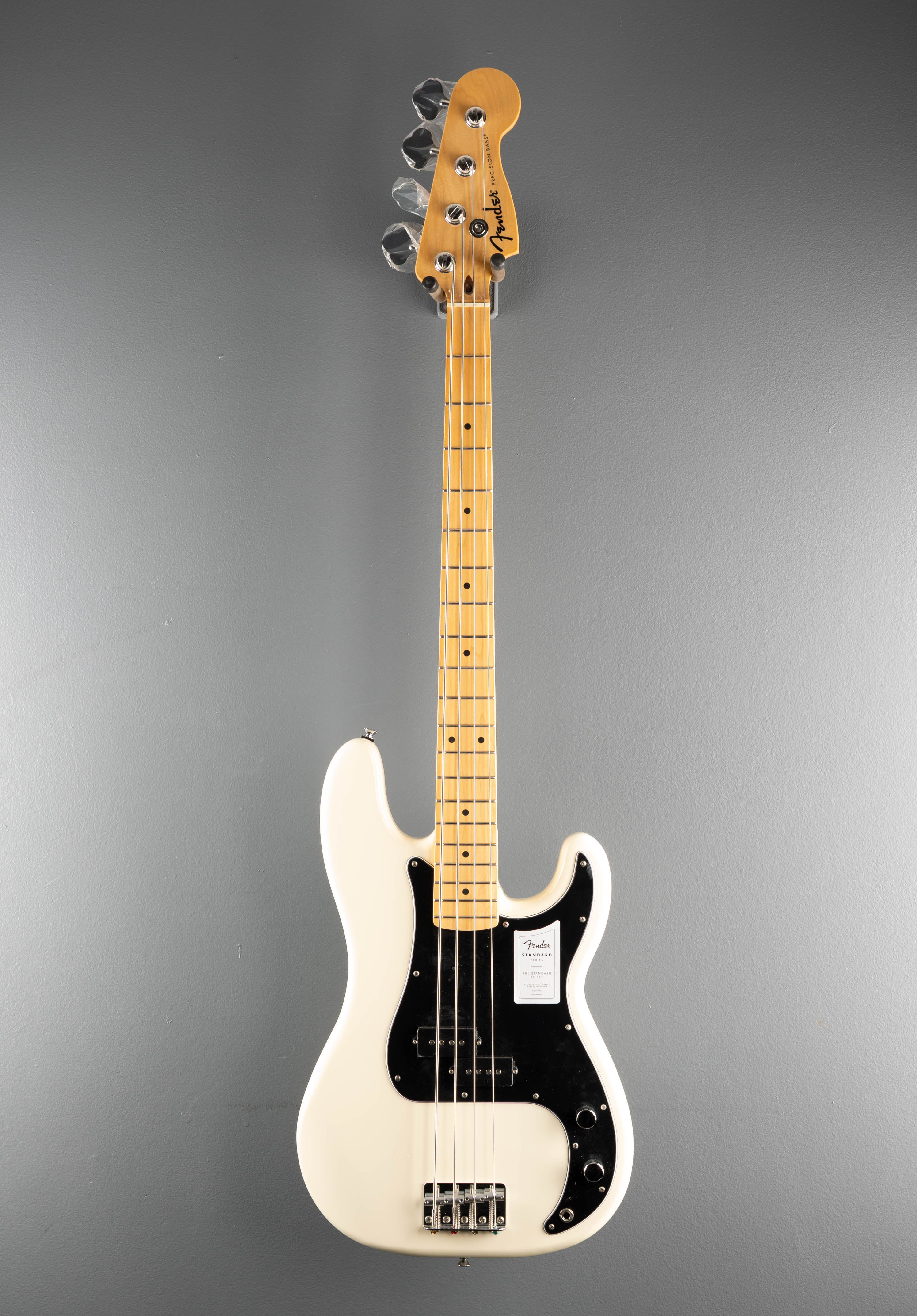Standard Precision Bass - Olympic White w/Maple – Dave's Guitar Shop