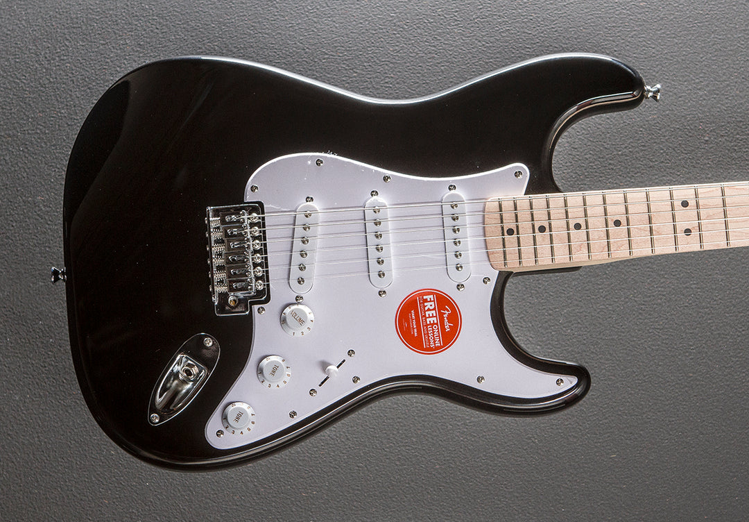 Sonic Stratocaster Black w/Maple Dave's Guitar Shop