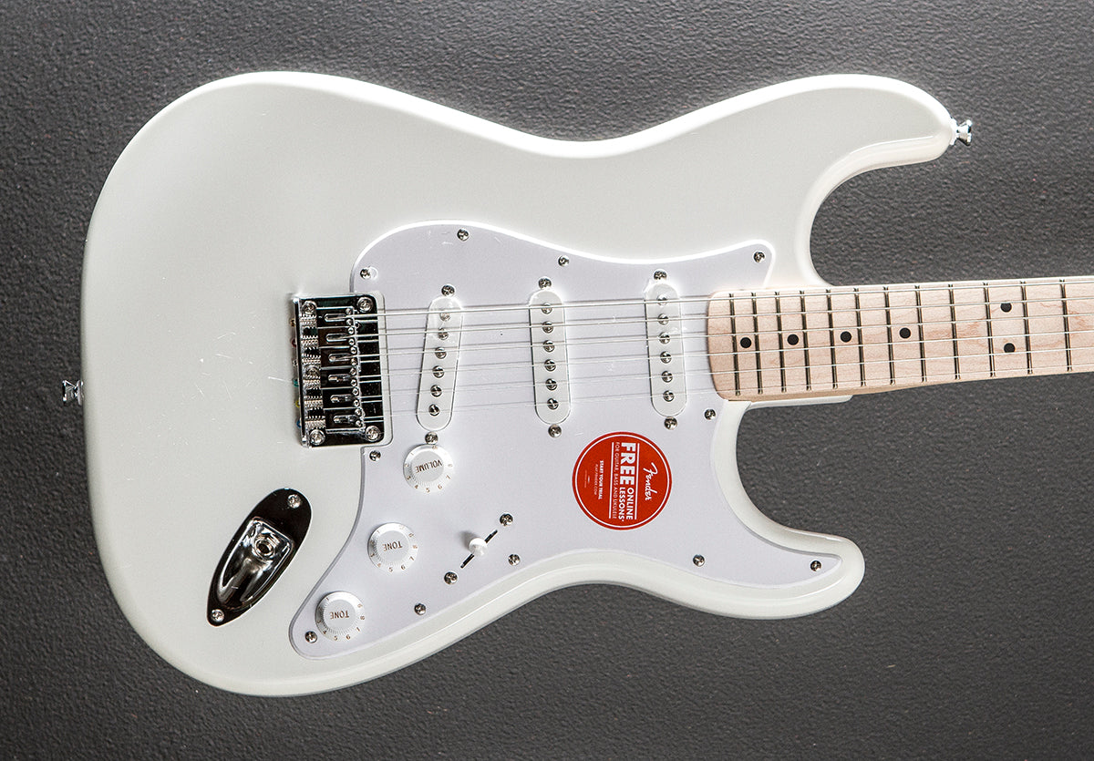 Sonic Stratocaster HT Arctic White w Maple Dave s Guitar Shop