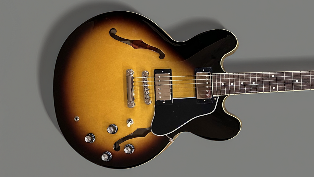 es 335 tobacco sunburst Gibson Custom Shop Historic 1959 ES-335 Reissue dynamic sounds rich in definition ES-335 - Vintage Sunburst