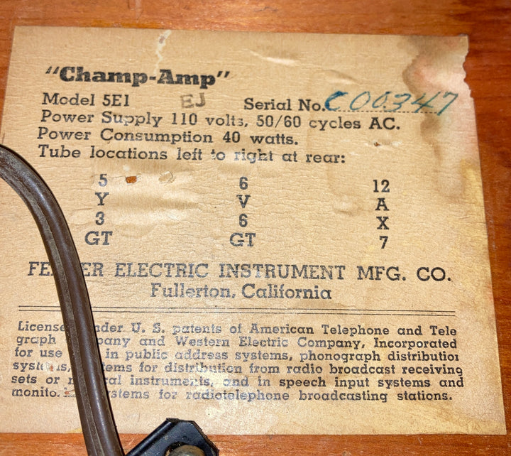 USED Champ Amp, 1955