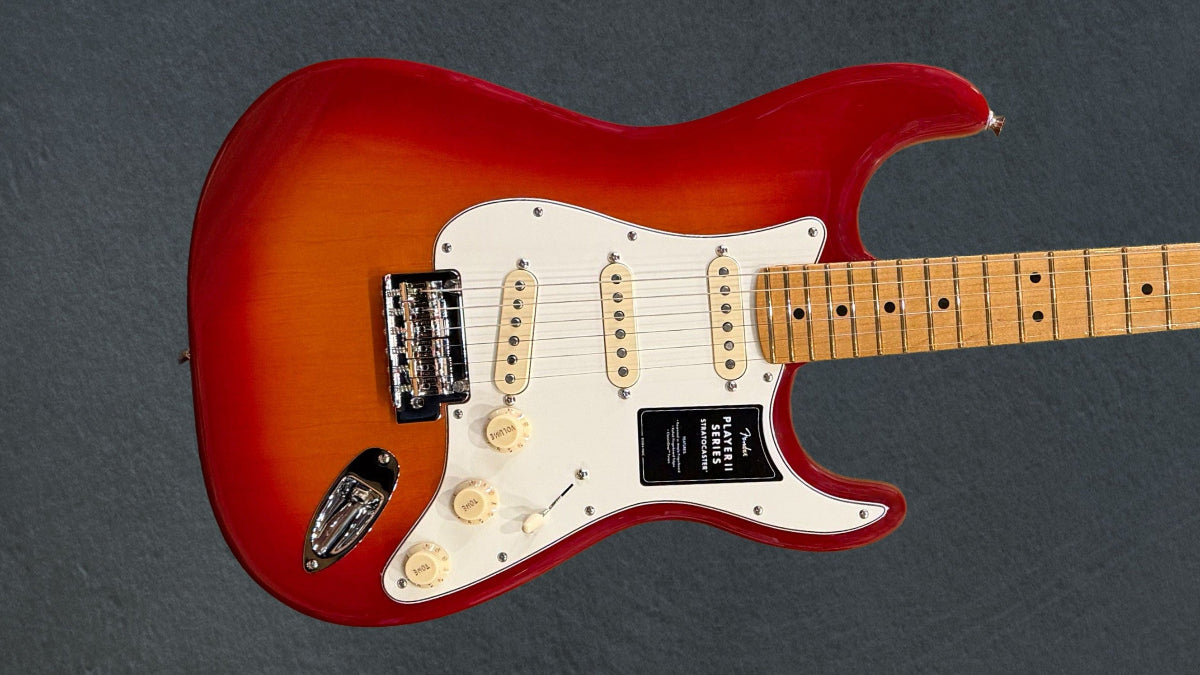 Player II Stratocaster - Aged Cherry Burst w/Maple – Dave's Guitar