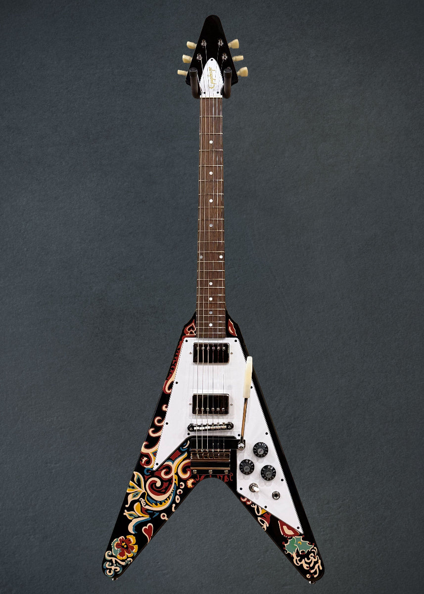 Jimi Hendrix "Love Drops" Flying V - Ebony