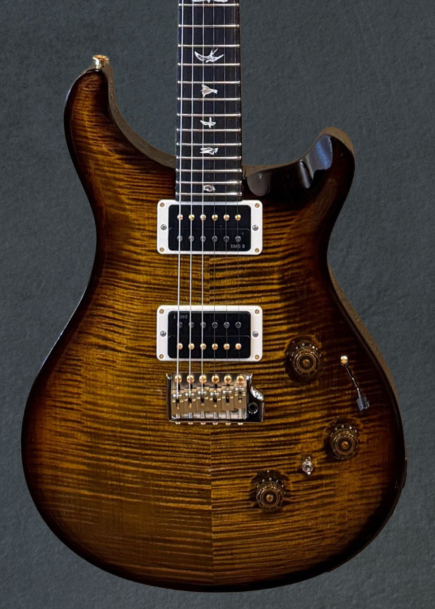 Custom 24 Piezo 10 Top - Black Gold Wraparound Burst – Dave's