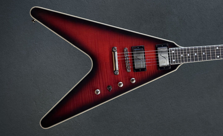 Dave Mustaine Flying V Prophecy - Aged Dark Red Burst