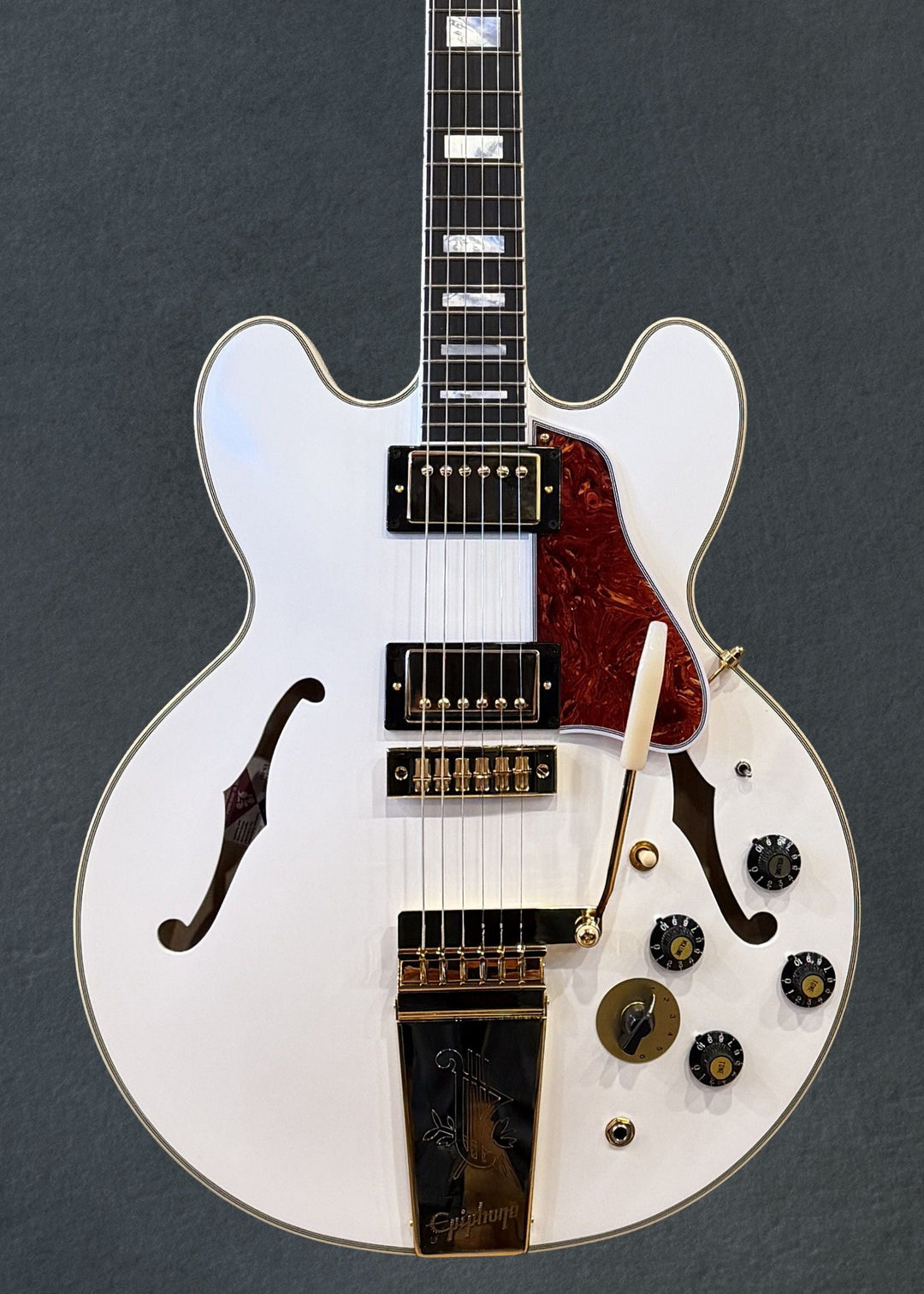 "Inspired by Gibson Custom" Alex Lifeson 1976 ES-355 Reissue - Alpine White