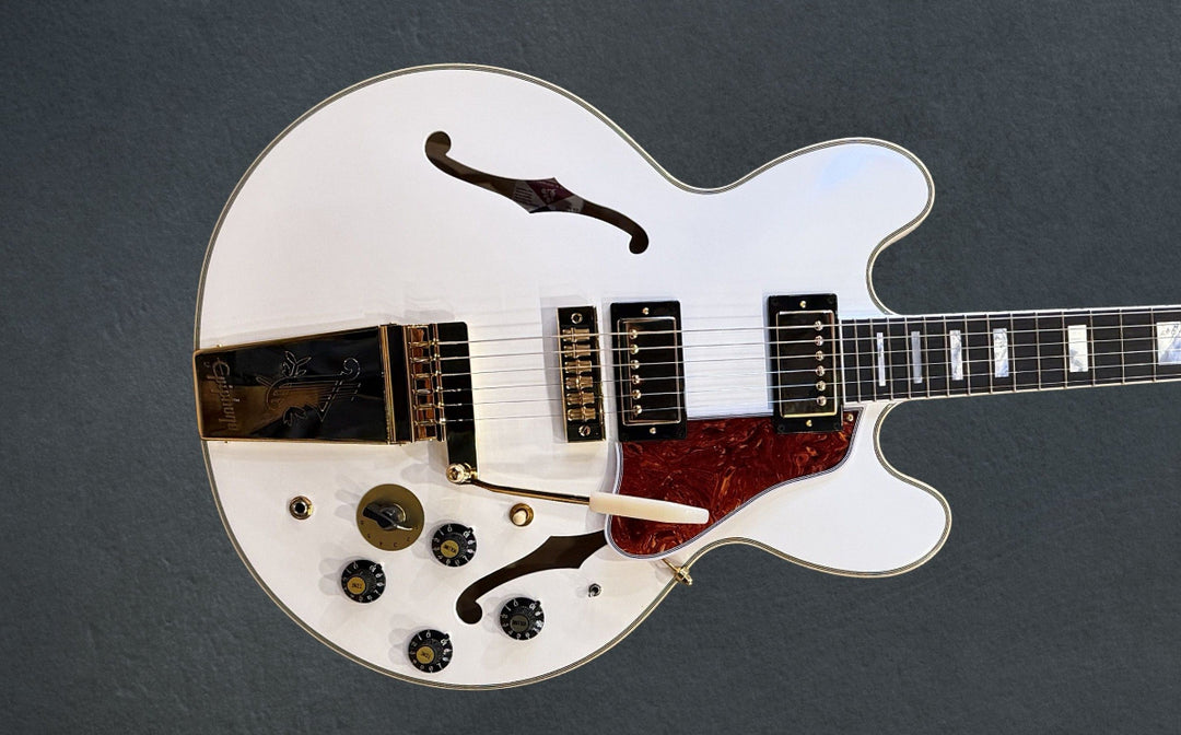 "Inspired by Gibson Custom" Alex Lifeson 1976 ES-355 Reissue - Alpine White