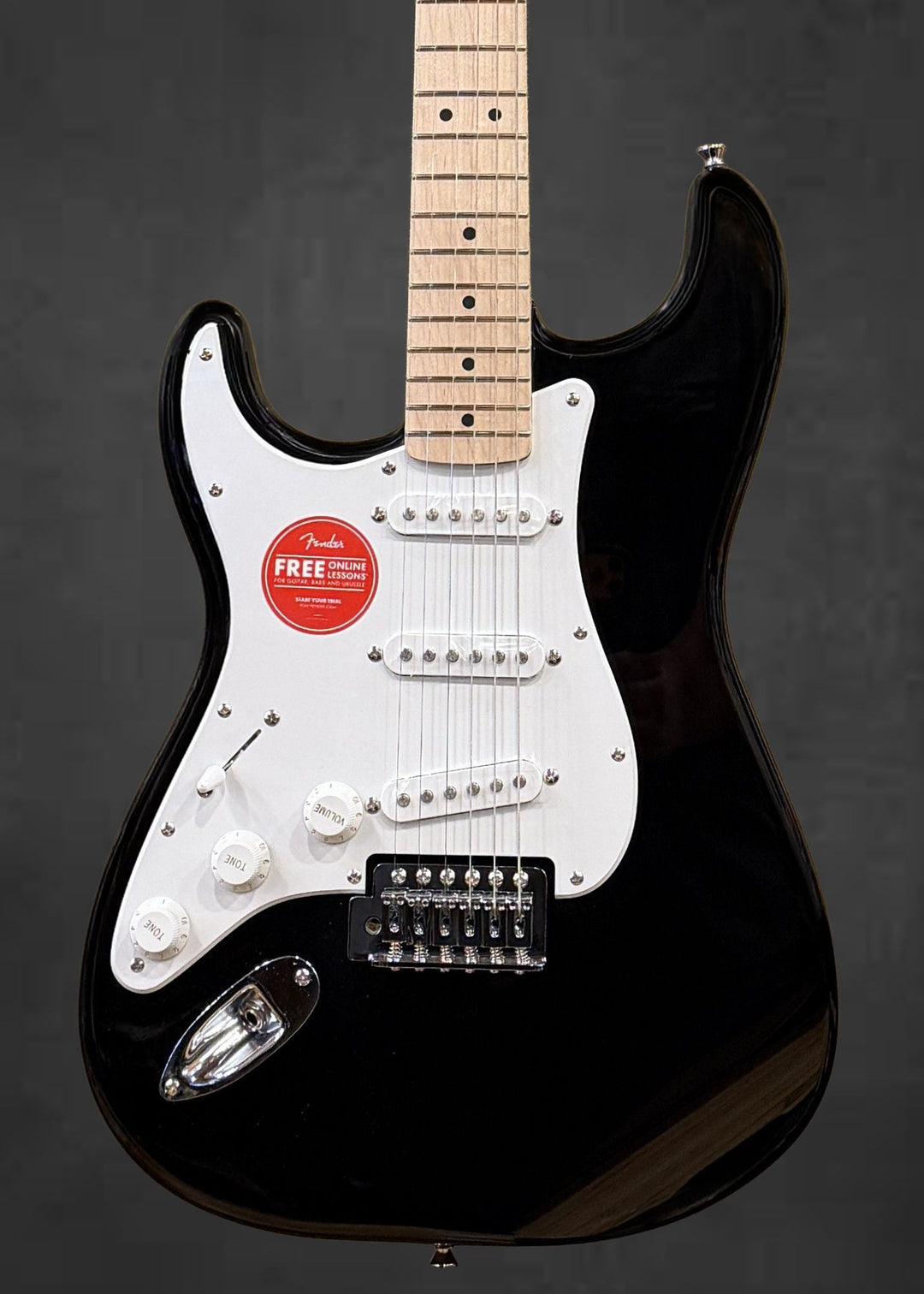 Sonic Stratocaster Left Hand - Black w/Maple