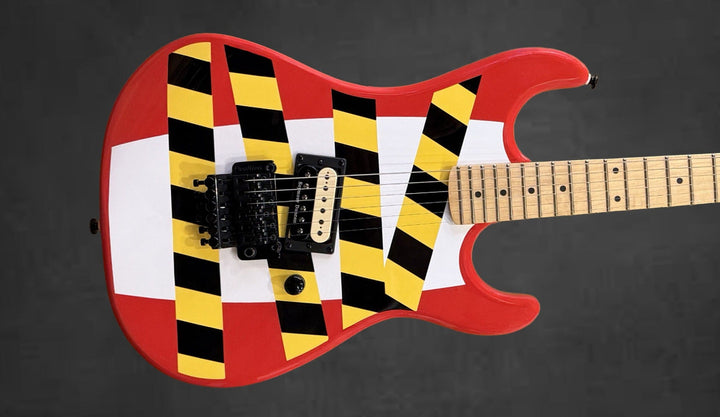 Baretta "Danger Zone" Custom Graphic - Warning Tape on White Red
