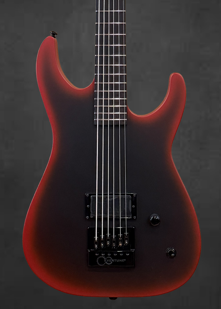 M-6 Evertune 30 Black Metal - Black Red Burst Satin