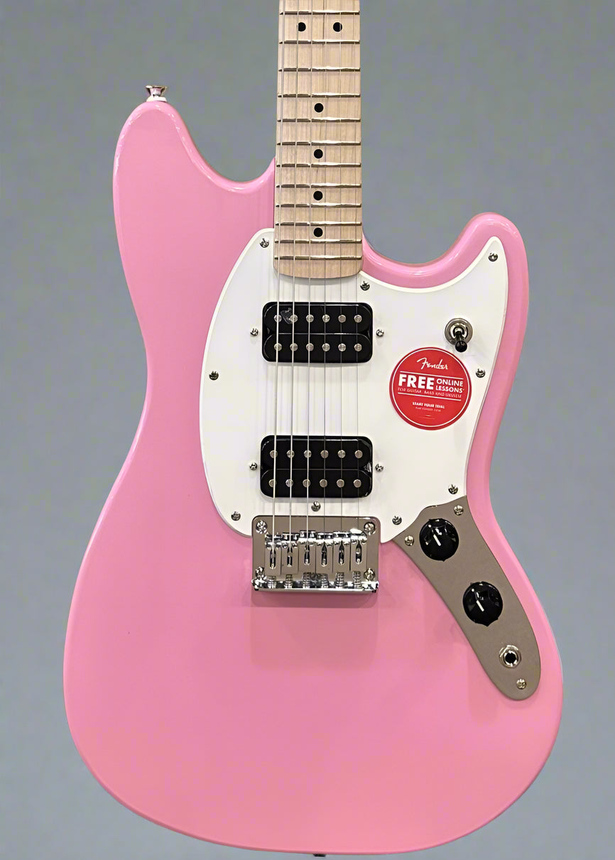 Sonic Mustang HH - Flash Pink w/Maple