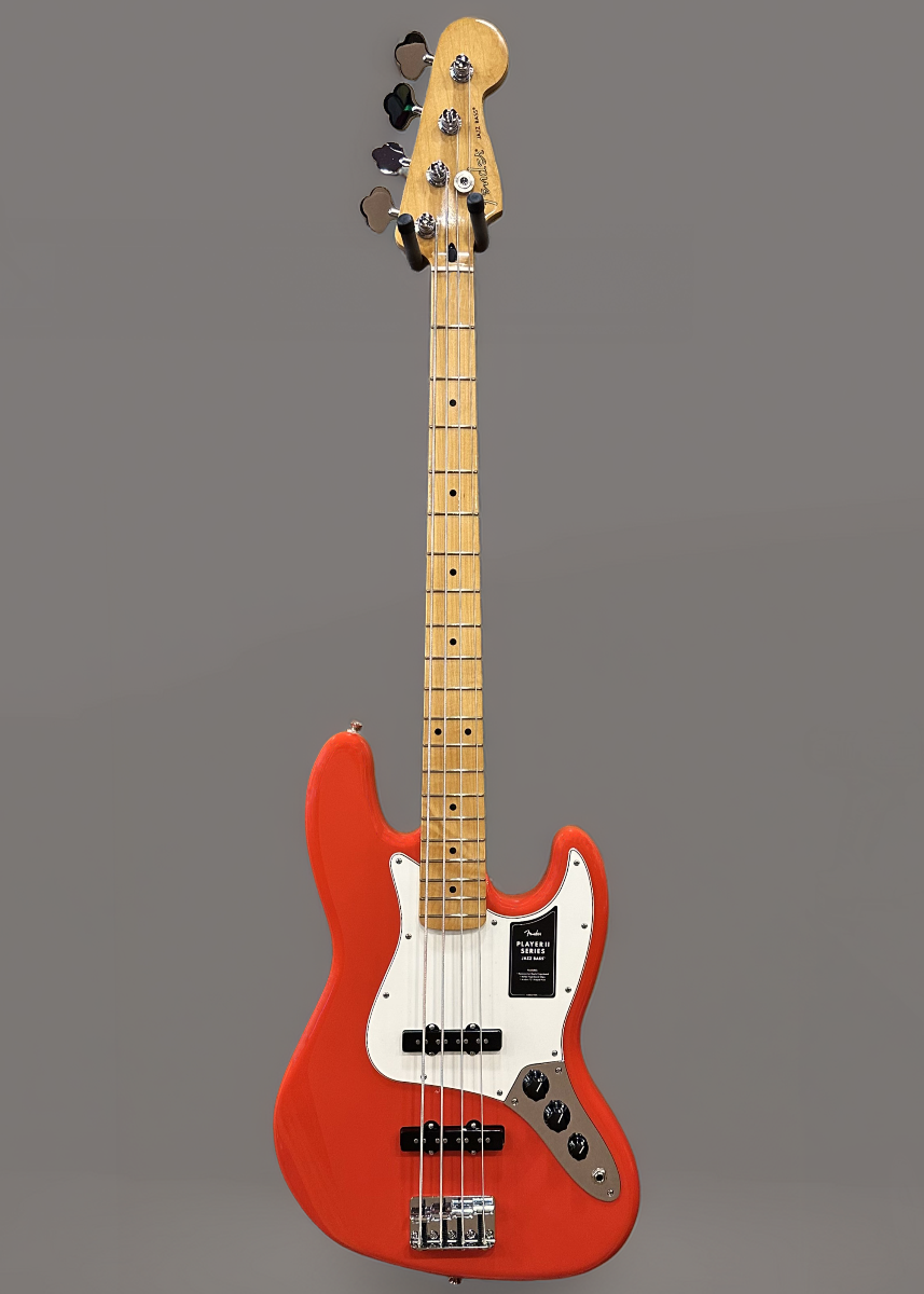 Player II Jazz Bass - Coral Red w/Maple