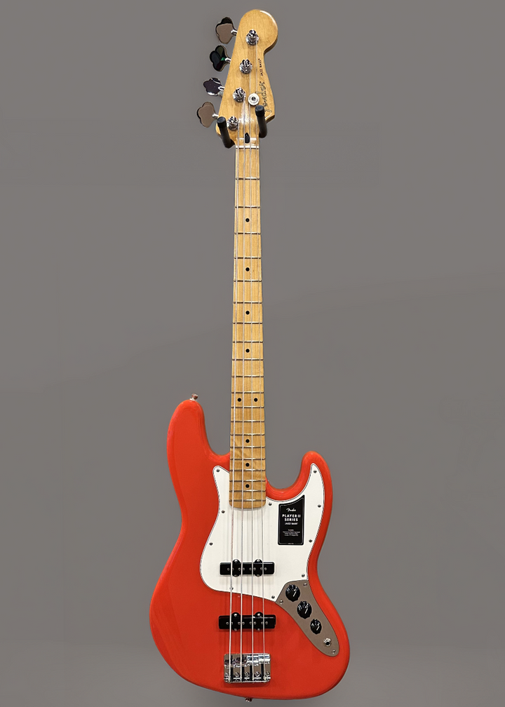 Player II Jazz Bass - Coral Red w/Maple
