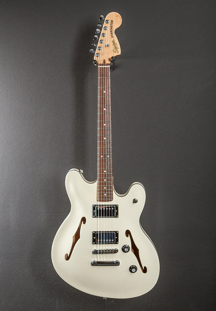 Affinity Series Starcaster Deluxe - Olympic White – Dave's Guitar Shop