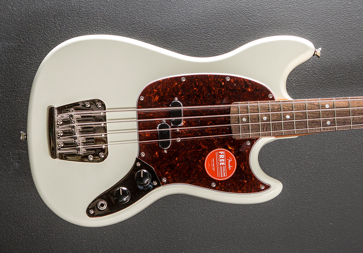 Classic Vibe 60's Mustang Bass - Olympic White – Dave's Guitar Shop