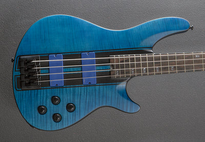 C-4 GT Bass - Satin Trans Blue with Black Racing Stripe