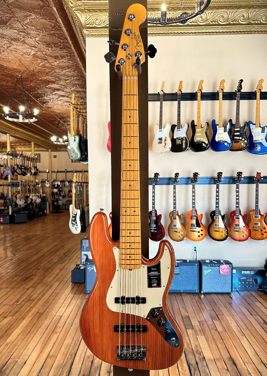 American Professional II Jazz Bass V - Roasted Pine w/Maple