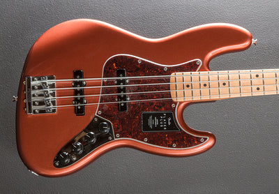 Player Plus Jazz Bass - Aged Candy Apple Red w/Maple
