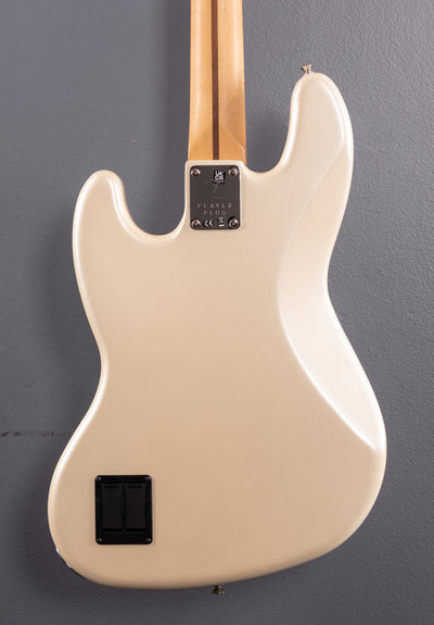 Player Plus Jazz Bass - Olympic Pearl w/Maple