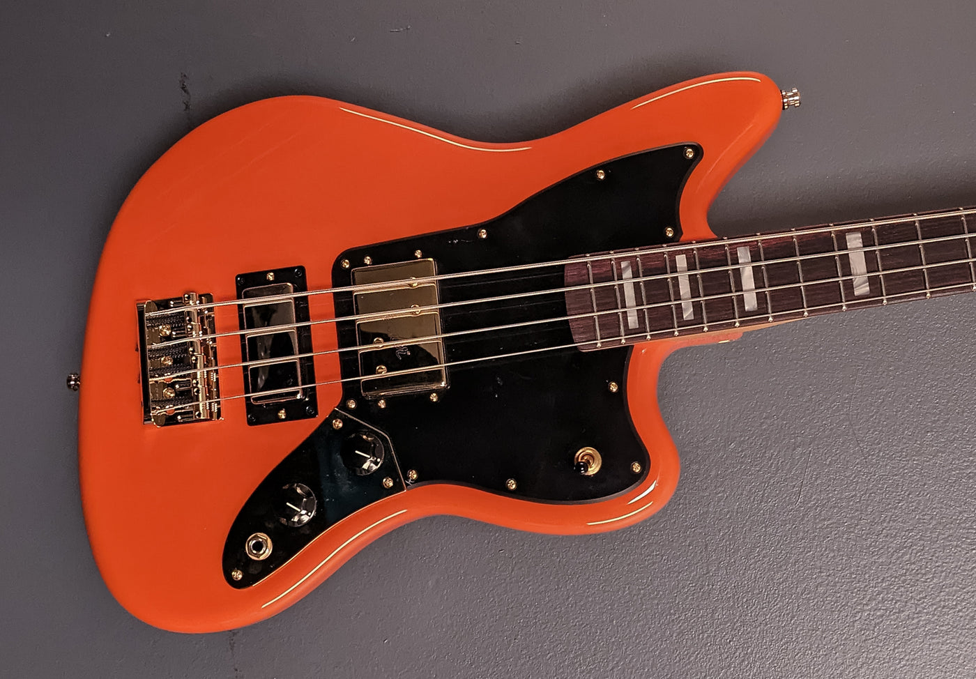 Limited Edition Mike Kerr Jaguar Bass - Tiger's Blood Orange