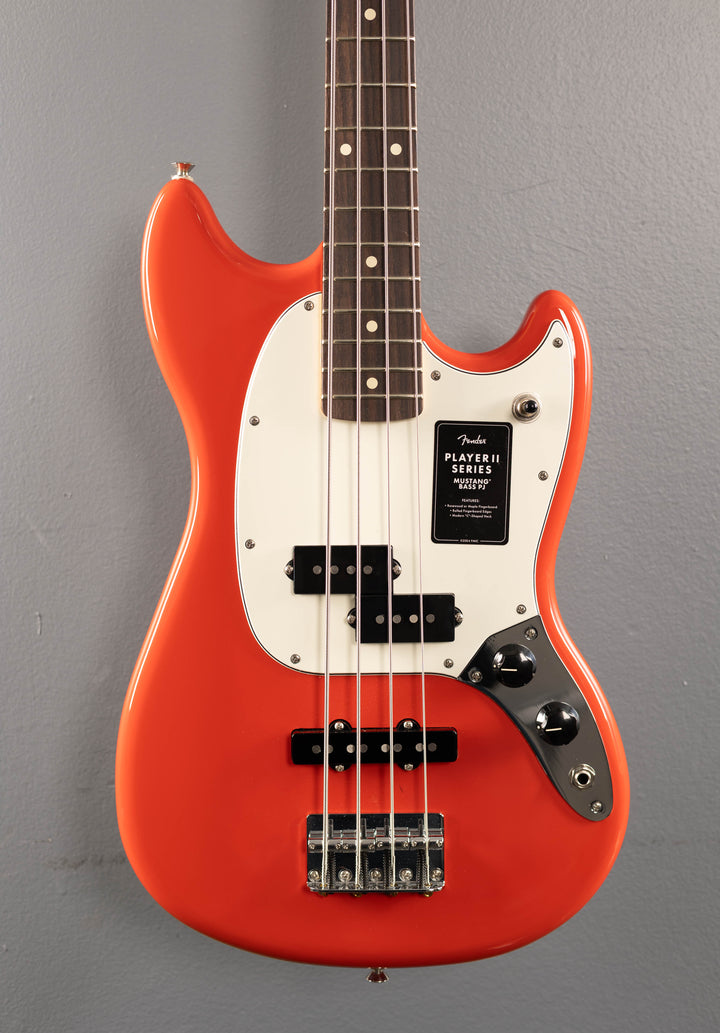 Player II Mustang Bass PJ - Coral Red w/Rosewood