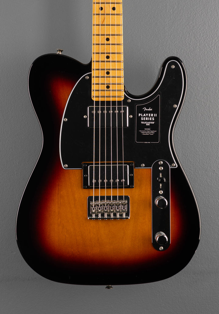 Player II Telecaster HH - 3 Color Sunburst w/Maple
