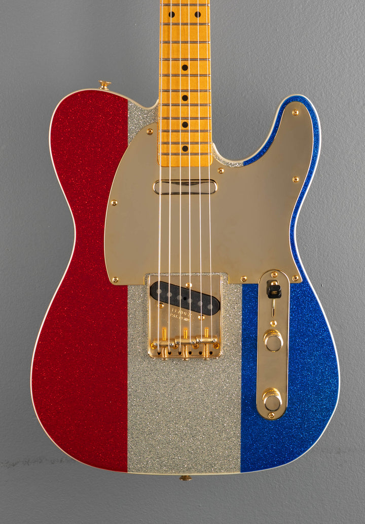 Buck Owens Telecaster - Red, Silver and Blue Sparkle