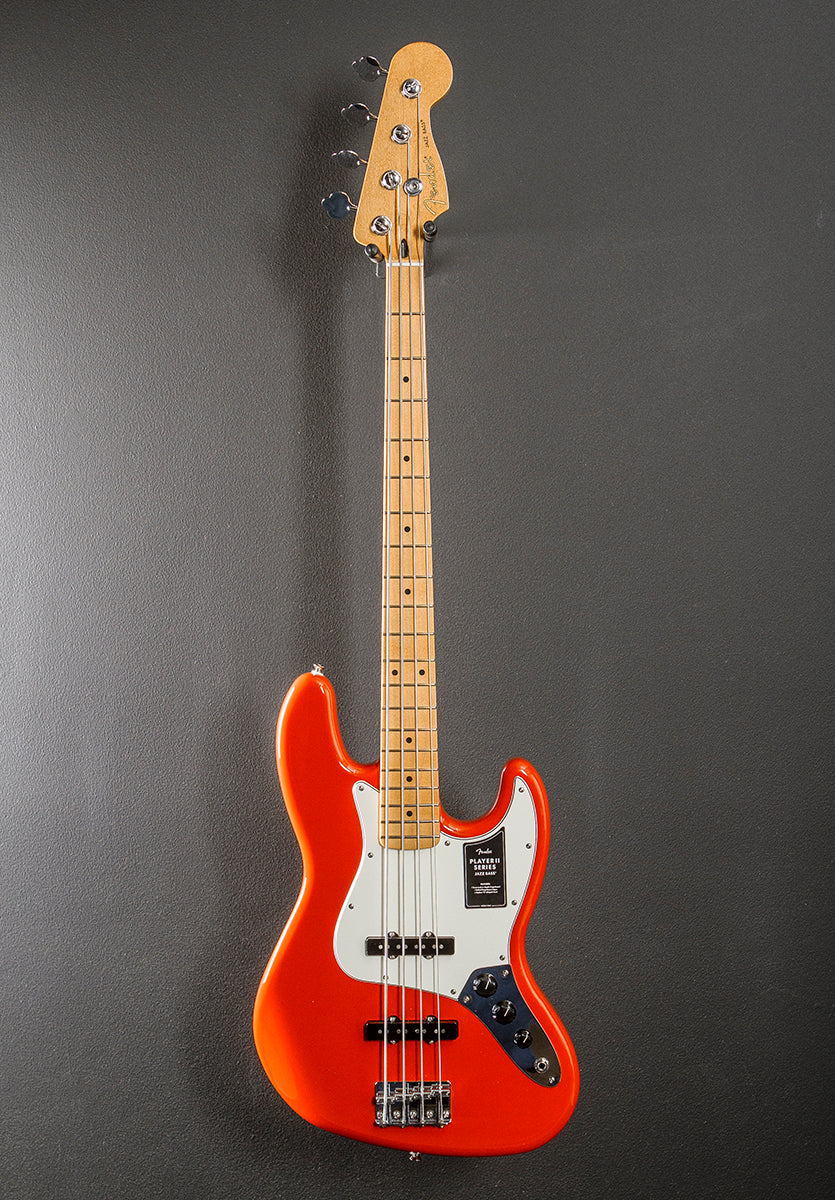 Player II Jazz Bass - Coral Red w/Maple