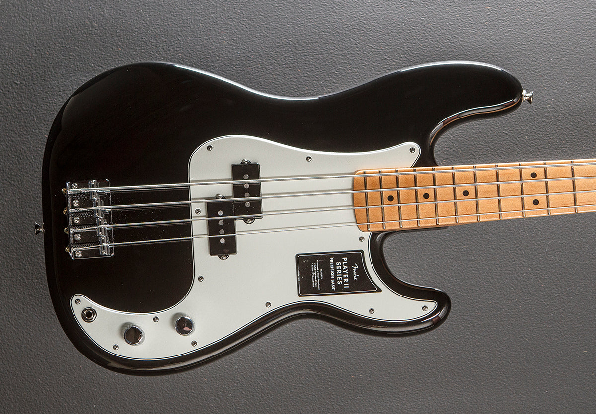Player II Precision Bass - Black w/Maple – Dave's Guitar Shop