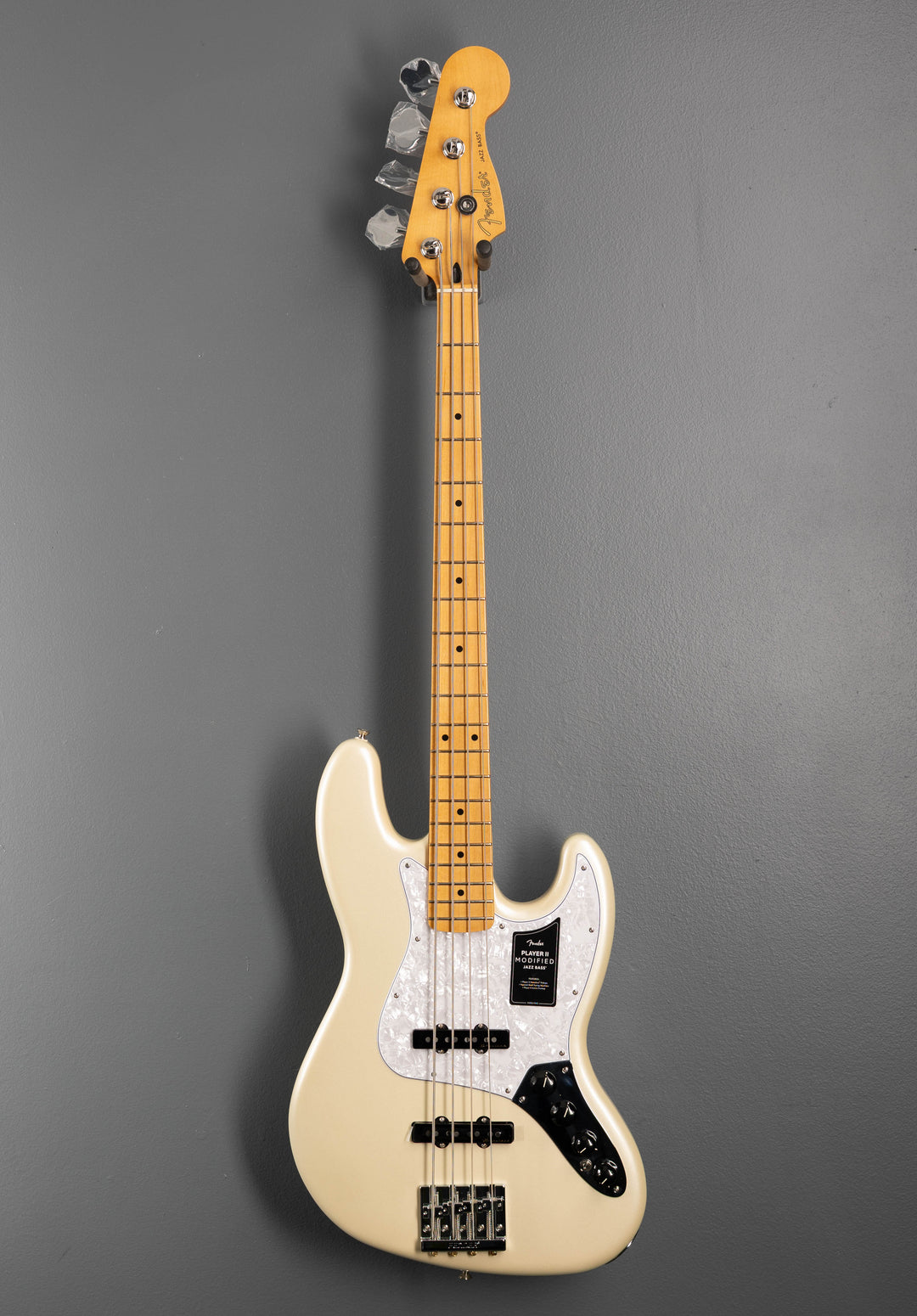 Fender Player II Modified Active Jazz Bass V - Olympic Pearl, 5-String With Maple Neck & Fingerboard