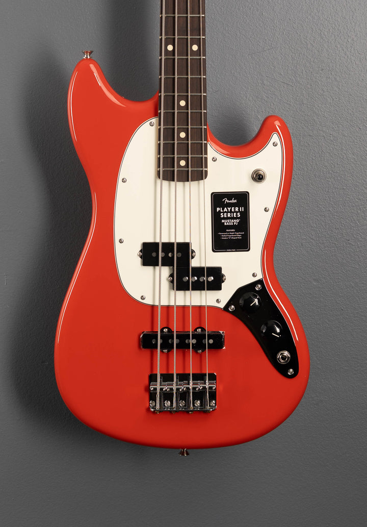Player II Mustang Bass PJ - Coral Red w/Rosewood