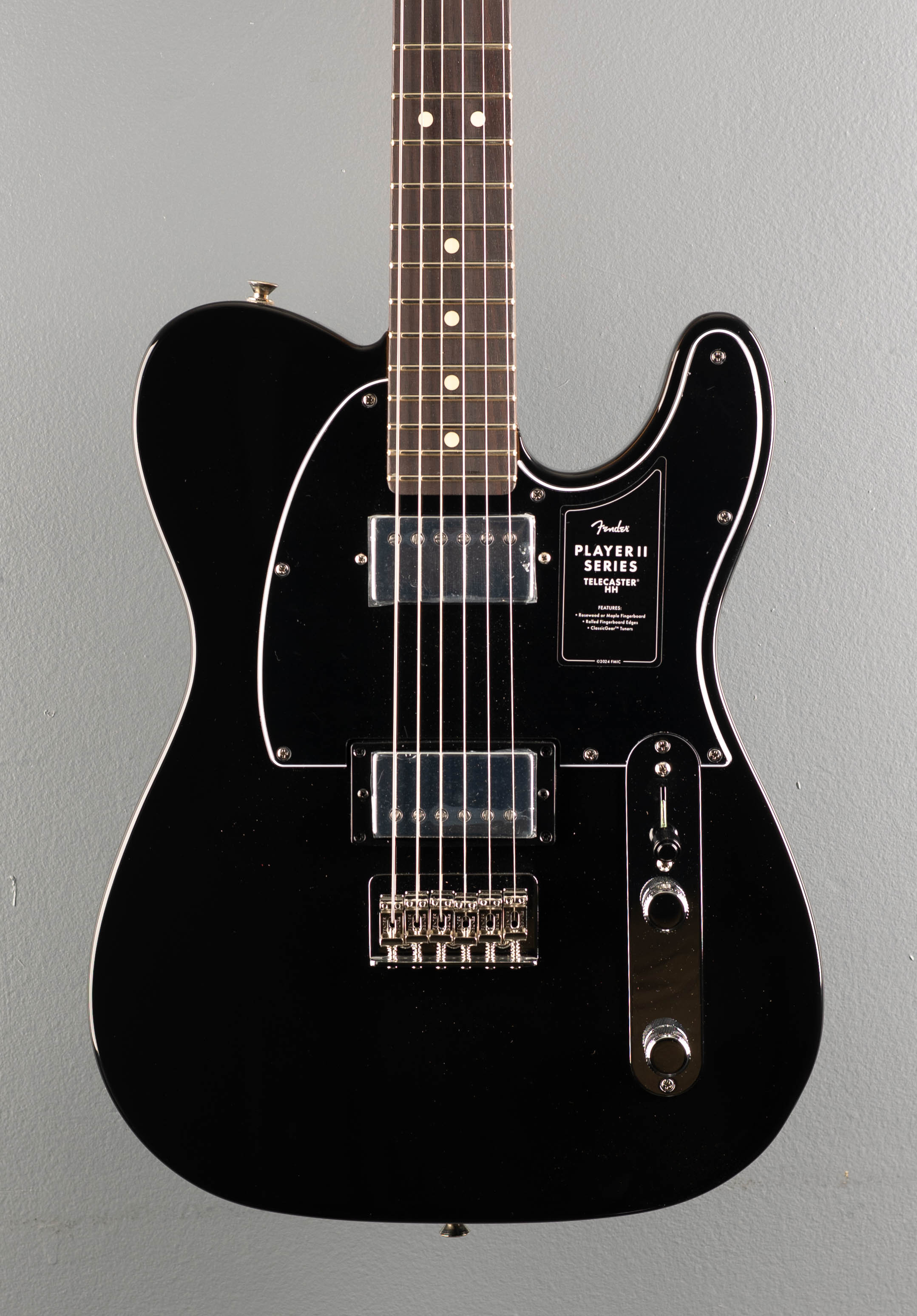 Player II Telecaster HH - Black w/Rosewood – Dave's Guitar Shop