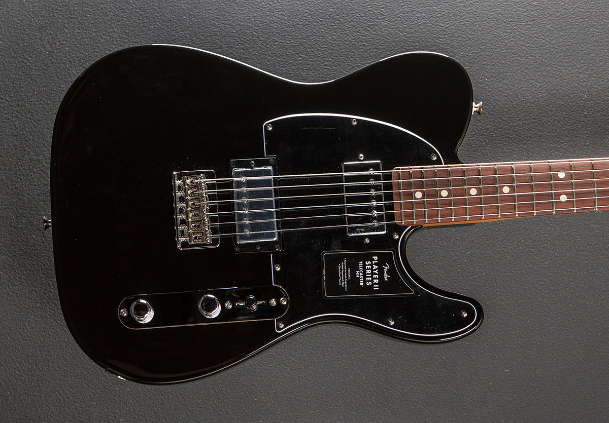 Player II Telecaster HH - Black w/Rosewood – Dave's Guitar Shop