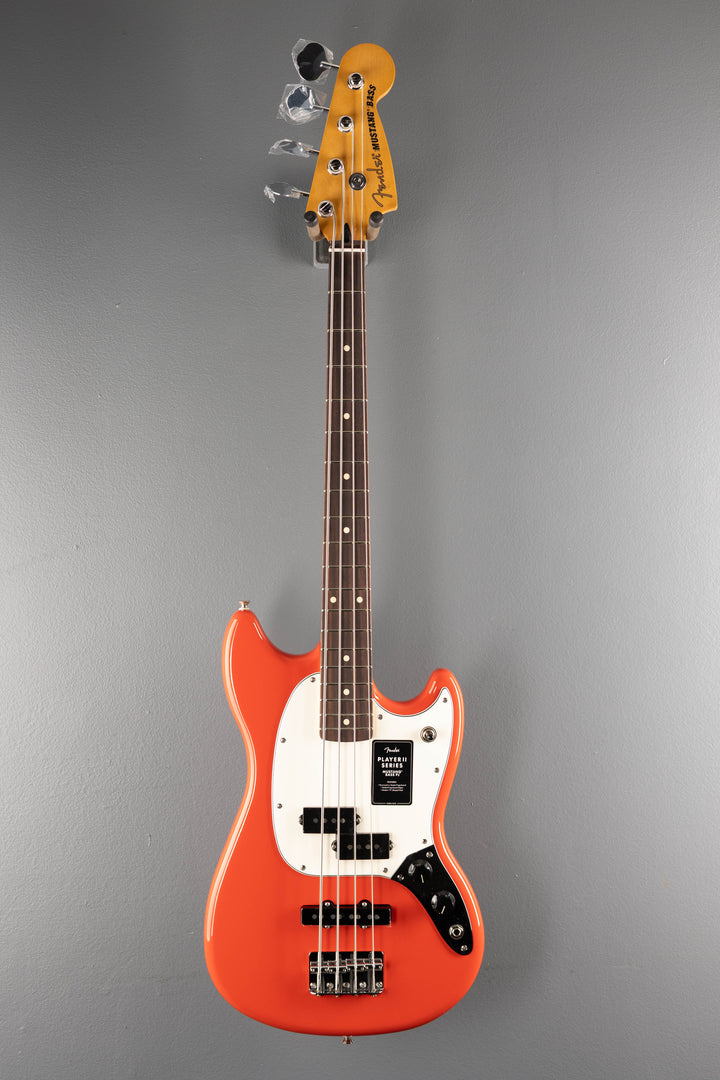 Player II Mustang Bass PJ - Coral Red w/Rosewood