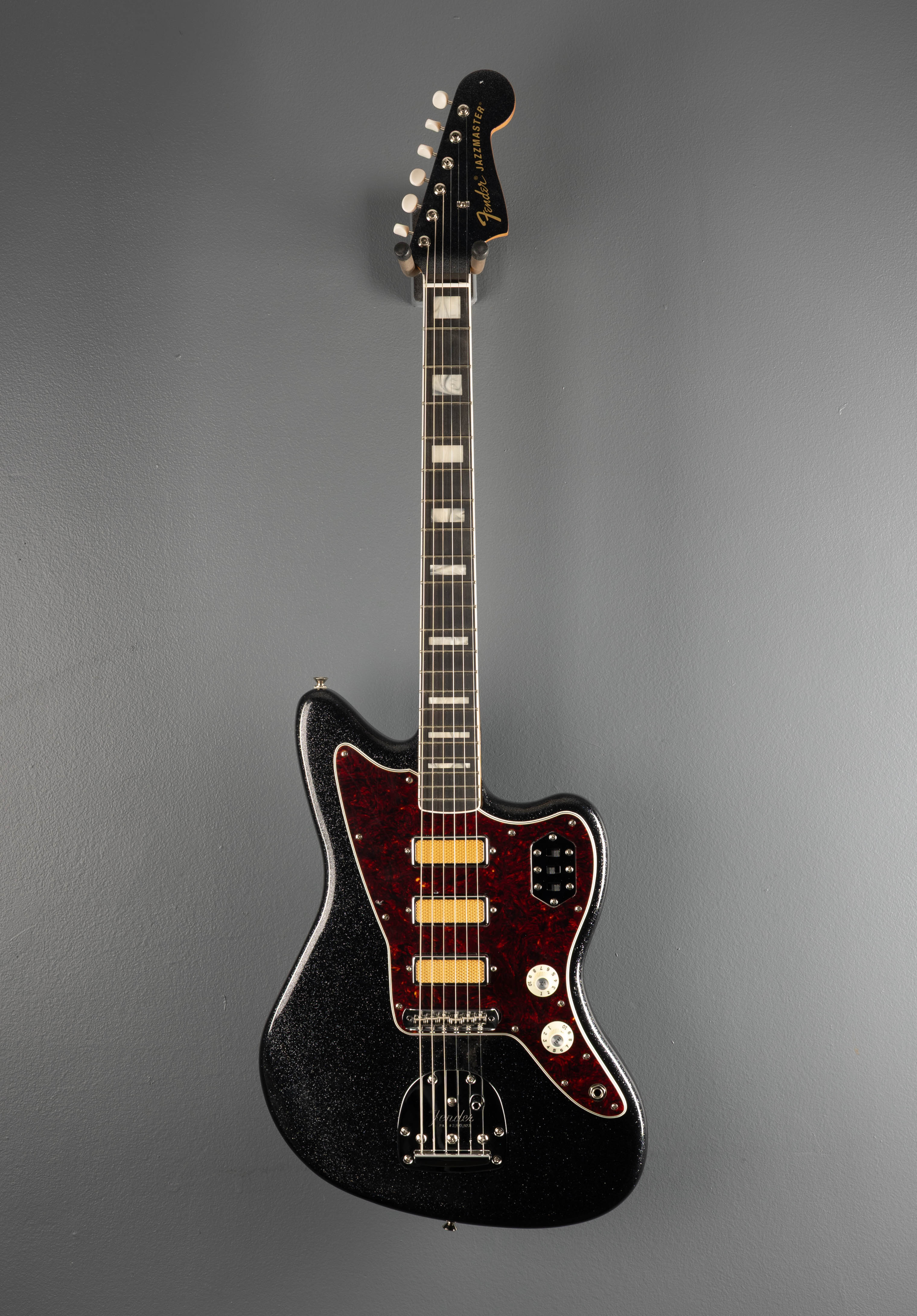 Gold Foil Jazzmaster - Black Sparkle – Dave's Guitar Shop