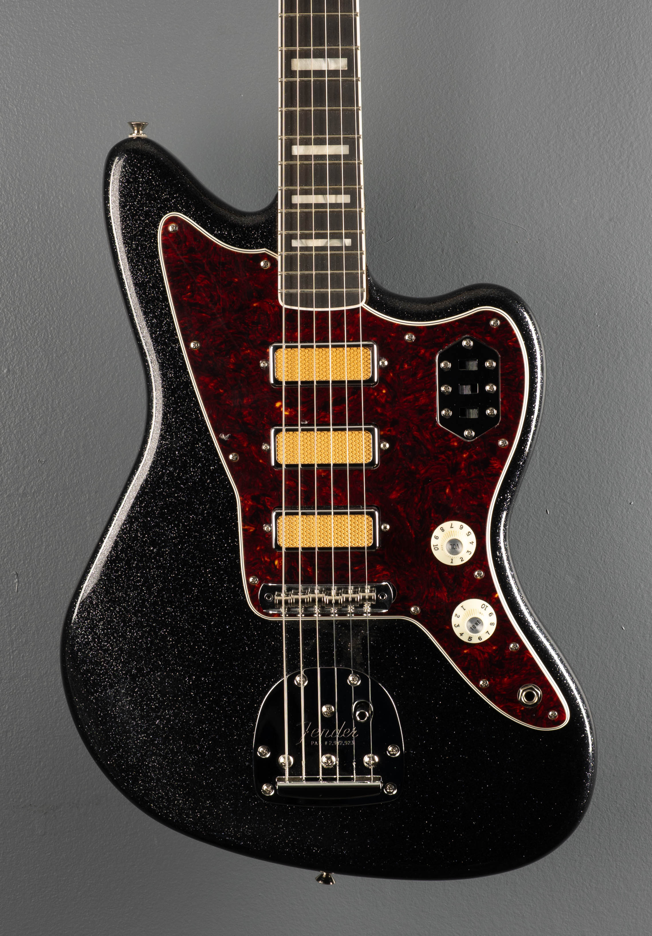 Gold Foil Jazzmaster - Black Sparkle – Dave's Guitar Shop